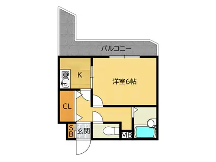 エターナルスライヴ(1K/2階)の間取り写真