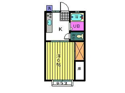 ハイツミッチ(1K/2階)の間取り写真