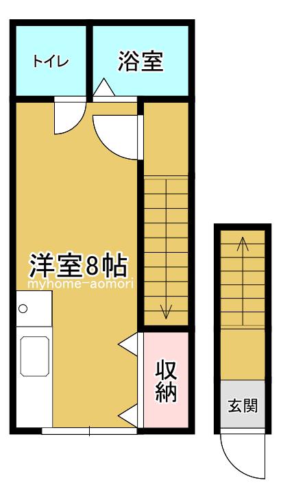 マルセリーノ(ワンルーム/2階)の間取り写真