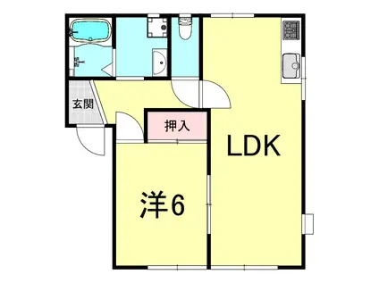 セラ西舞子II(1LDK/1階)の間取り写真