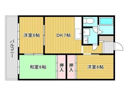 サンクチュアリ(3DK/4階)の間取り写真