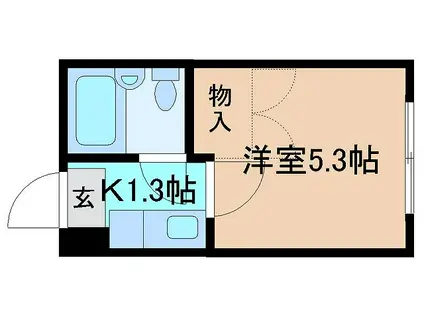 コーポ寺山(1K/2階)の間取り写真