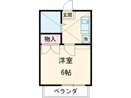 エクセル東小金井(1K/2階)の間取り写真