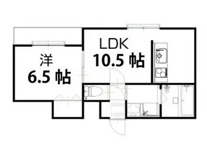 グランコート東野(1LDK/6階)の間取り写真