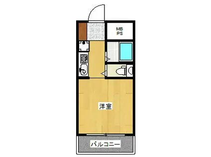 ライオンズマンション三宮(1K/12階)の間取り写真