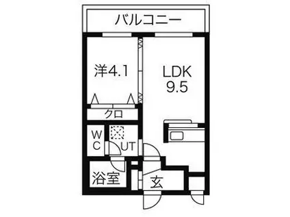 MAHALO OHASHI HOKUDAI (1LDK/4階)の間取り写真