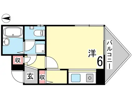 アンフィニジョア六甲(ワンルーム/5階)の間取り写真