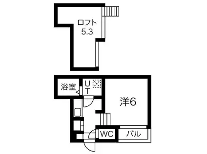 イデアーレ尼ヶ坂(1K/1階)の間取り写真