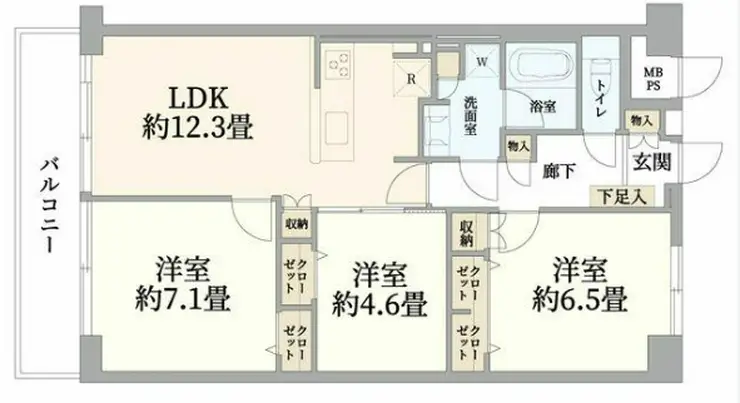 洋伸東大島マンション 2階階 間取り