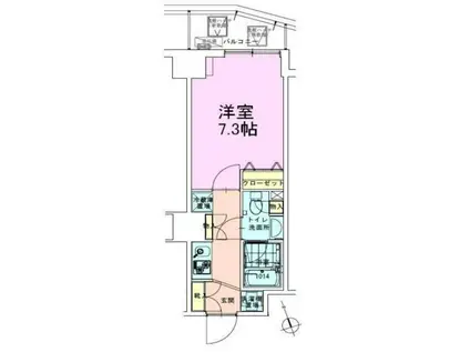 駒込レジデンス壱番館(1K/7階)の間取り写真