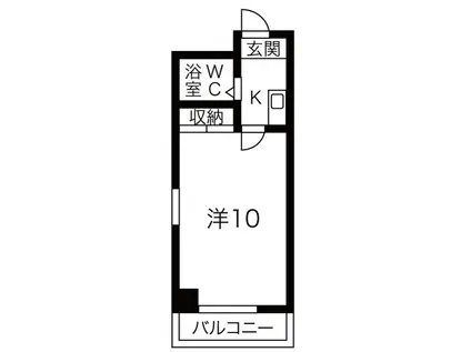 都筑マンション(1K/5階)の間取り写真