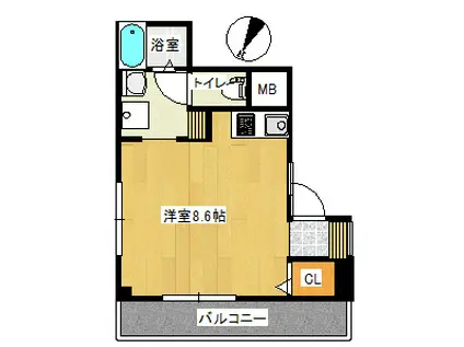 SHIBAZAKI BUILDI(ワンルーム/3階)の間取り写真