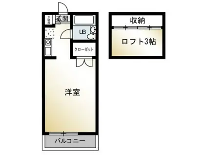 ゼフィールIII(1K/1階)の間取り写真