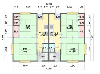 第二 三木荘(2K/2階)の間取り写真