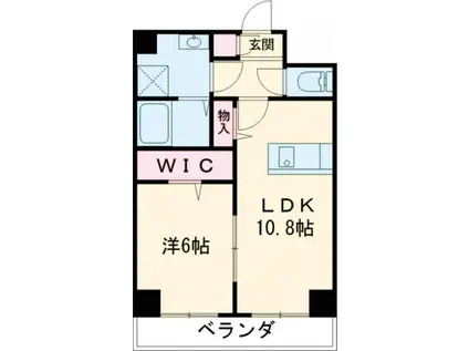 ヒューベストレジデンス東唐津駅(1LDK/5階)の間取り写真