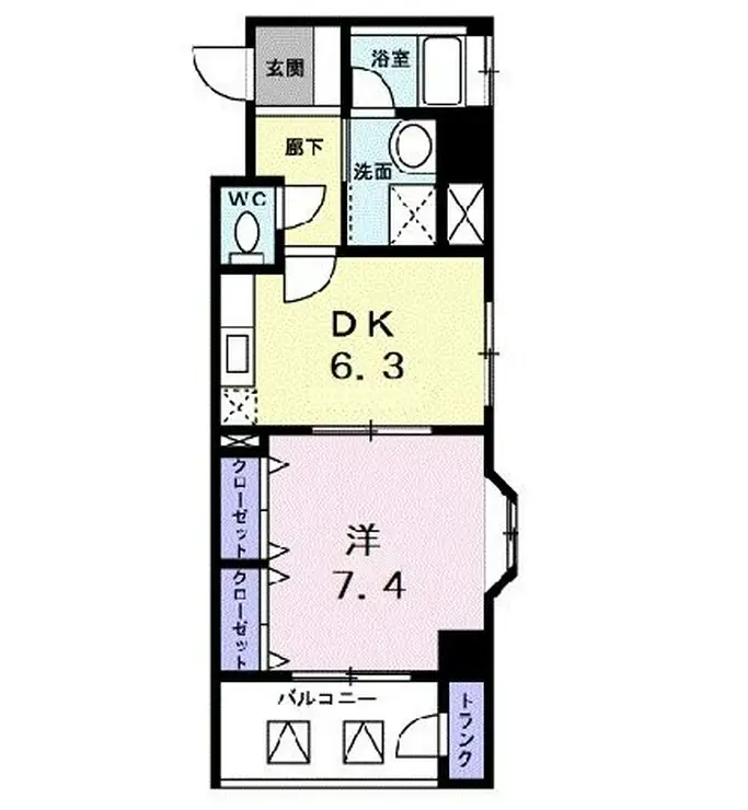 ヴィラ クリアブルック 4階階 間取り