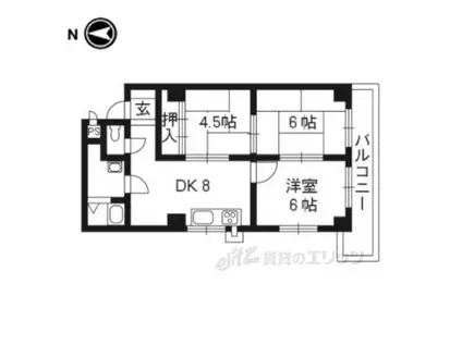 シャトル松尾(3LDK/6階)の間取り写真