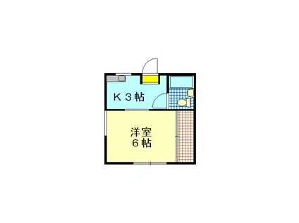 コーポ久木グリーン(1K/1階)の間取り写真