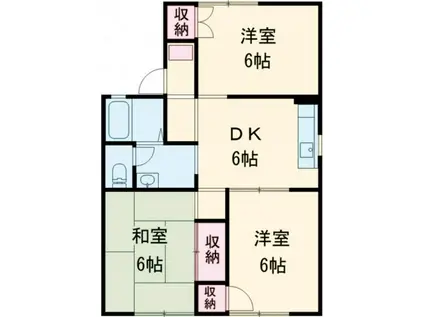 メゾンエスポワール(3DK/1階)の間取り写真