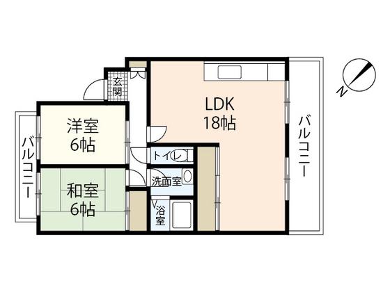 ハイコーポYASUDA I(3LDK/3階)の間取り写真