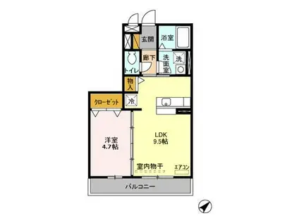 ピアステージ(1LDK/3階)の間取り写真