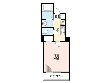 MARK DUO豊岡I(1K/2階)の間取り写真