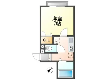 メゾン・ラポート(1K/3階)の間取り写真