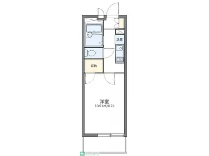 レオパレスメローフィールド K(1K/2階)の間取り写真