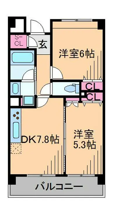 ピエス綱島 2階階 間取り