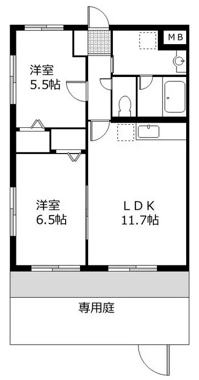 クレストガーデン南柏 1階階 間取り
