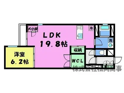 ヴィラスタジオーネ御所南(1LDK/3階)の間取り写真