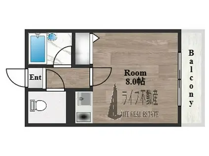 SOLARIS(ワンルーム/2階)の間取り写真