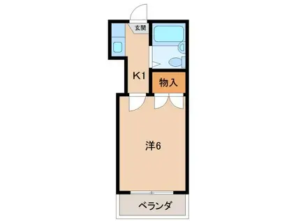 PIPIハウス有本(1K/2階)の間取り写真