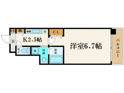 もざいく(1K/5階)の間取り写真