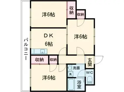 コーポエデン(3DK/1階)の間取り写真