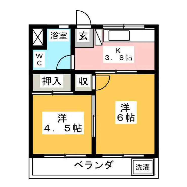 タウンハイツ 2階階 間取り