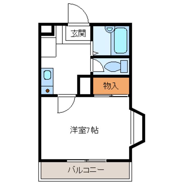 サンハイツON(1K/2階)の間取り写真