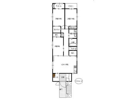 ウエストサイド御経塚6号棟(3LDK/2階)の間取り写真