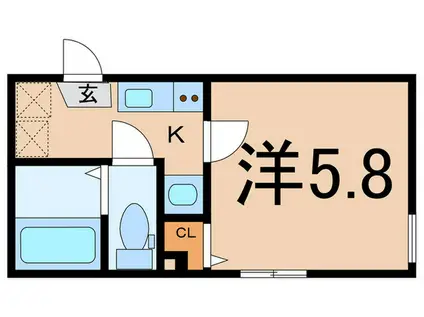 フォーマルハウト西横浜(1K/3階)の間取り写真