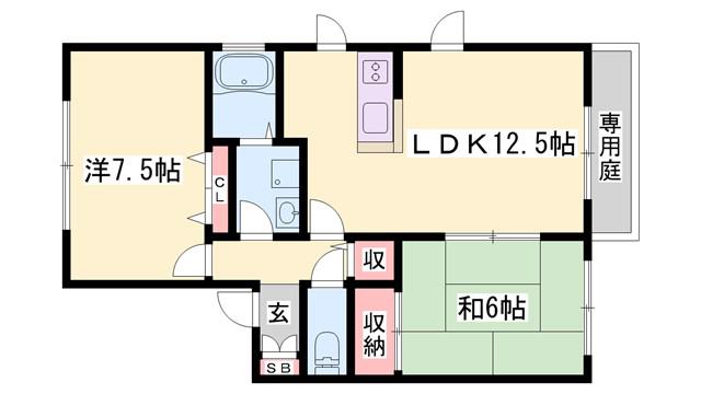 アドホックディアス(2LDK/2階)の間取り写真