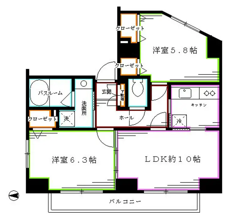 ドルチェ中野壱番館 11階階 間取り