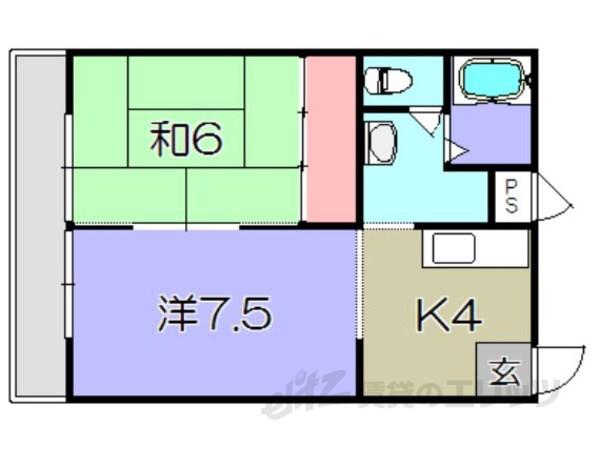 セイコーマンション(2K/2階)の間取り写真