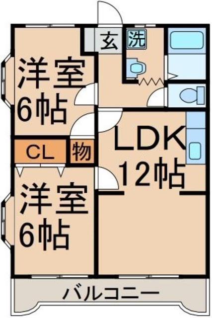 CASA MIRAⅠ(2LDK/3階)の間取り写真