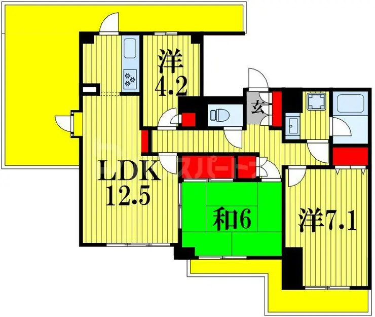 柏パーク・ホームズ 7階階 間取り