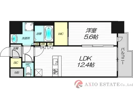 スプランディッド新大阪VI(1LDK/2階)の間取り写真