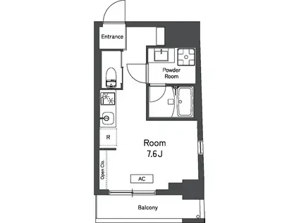 レキシントン・スクエア曙橋(1K/8階)の間取り写真