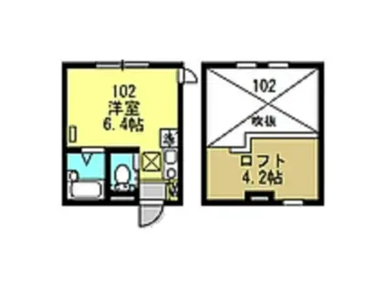 ベルテラス横浜鶴見(ワンルーム/1階)の間取り写真