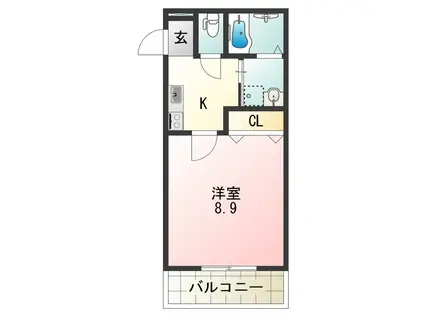 フジパレス出戸I番館(1K/1階)の間取り写真