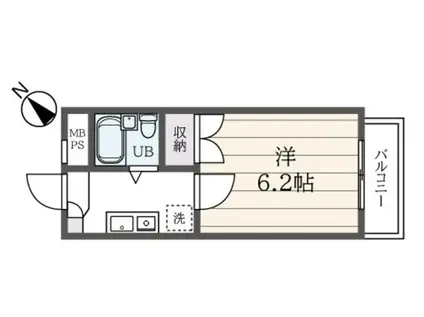アネックス浜田山(1K/2階)の間取り写真