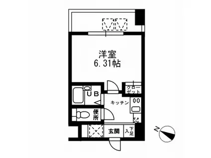 レジディア三越前(1K/8階)の間取り写真